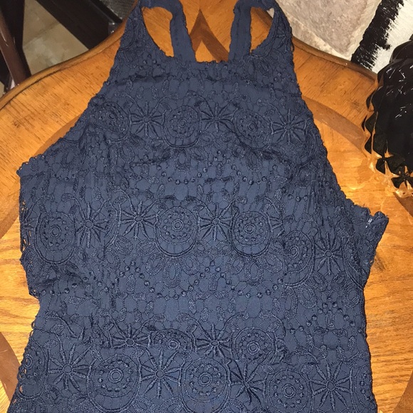 đź‘‹Hollister Navy Mini Dress size M - Picture 6 of 8